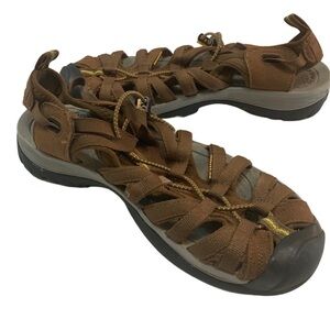 Keen Whisper Water Shoes, brown, size 10, athleisure, hiking, casual, summer